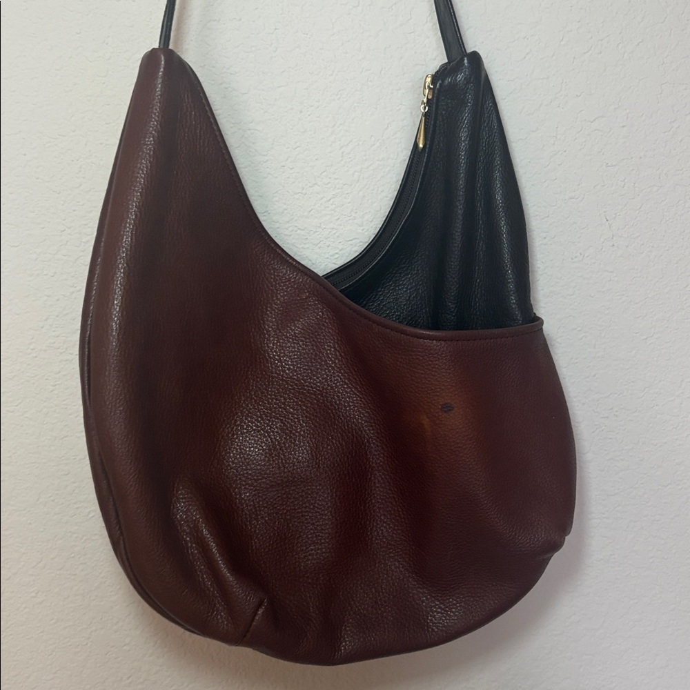 VINTAGE Lew’N’Me Colorado Handpags Black and Brown Women's Bag suede - Picture 4 of 5